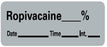Barkley - Drug Label Anesthesia Label Ropivacaine_% Date_Time_Int Gray 1/2 X 1-1/2 Inch - LAN-32PC
