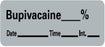 Precision Dynamics Barkley Pre-Printed Label Anesthesia Label Bupivacaine % Date Time Int Gray 1-1/2 X 1/2 Inch - LAN-42PC