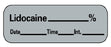 Precision Dynamics Barkley Pre-Printed Label Anesthesia Label Lidocaine % Date Time Int Gray 1-1/2 X 1/2 Inch - LAN-11PC
