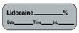 Barkley - Drug Label Anesthesia Label Lidocaine_% Date_Time_Int- Gray 1/2 X 1-1/2 Inch - LAN-11PC