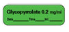 Precision Dynamics Pre-Printed Label Anesthesia Label Glycopyrrolate 0.2 mg/ml Green 1-1/2 X 1/2 Inch - LAN-9D02