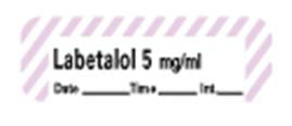 Precision Dynamics Pre-Printed Label Anesthesia Label Labetalol 5 mg/ml Violet / White 1-1/2 X 1/2 Inch - LANS-117D5