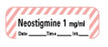 Precision Dynamics Pre-Printed Label Anesthesia Label Neostigmine 1 mg/ml Red / White 1-1/2 X 1/2 Inch - LANS-15D1