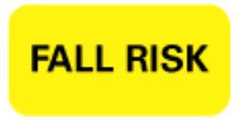Precision Dynamics - Pre-Printed Label Advisory Label Yellow Fall Risk Black Alert Label 1-1/2 X 3/4 Inch - N-3403
