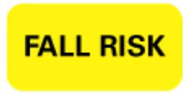 Precision Dynamics Pre-Printed Label Advisory Label Fall Risk Yellow 1-1/2 X 3/4 Inch - N-3403