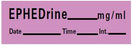 Precision Dynamics Pre-Printed Label Anesthesia Label Ephedrine Violet 1-1/2 X 1 Inch - LAN-5