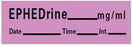 PDC - Drug Label Anesthesia Label EPHEDrine_mg/mL Date_Time_In_ Violet 1/2 X 1-1/2 Inch - LAN-5