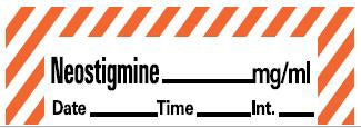 Precision Dynamics Pre-Printed Label Anesthesia Label Neostigmine Red / White 1-1/2 X 1 Inch - LANS-15