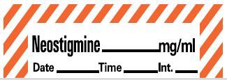 PDC - Drug Label Anesthesia Label Neostigmine_mg/mL Date_Time_Int Red / White 1/2 X 1-1/2 Inch - LANS-15