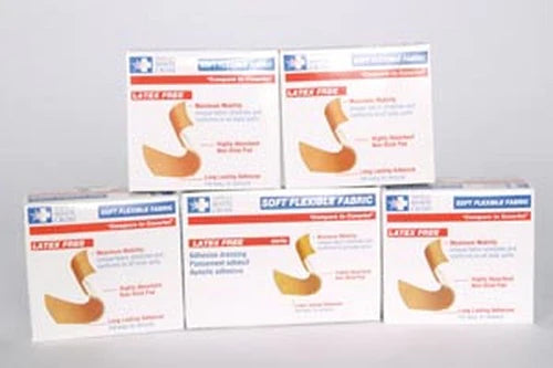 American White Cross - Adhesive Strip 2 X 3 Inch Fabric Rectangle Tan Sterile - PV23R