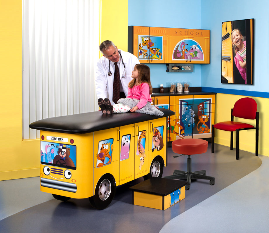 Clinton Industries Fun Series Pediatric Treatment Table Fixed Height 350 Lbs. - 7020-BLK