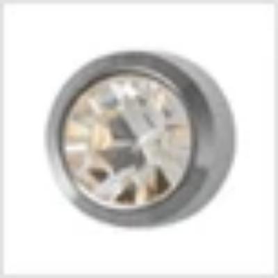 Medisystem MediStuds Mini Ear Piercing Stud Surgical Stainless Steel Crystal April Birthstone Bezel Mount - S3043P