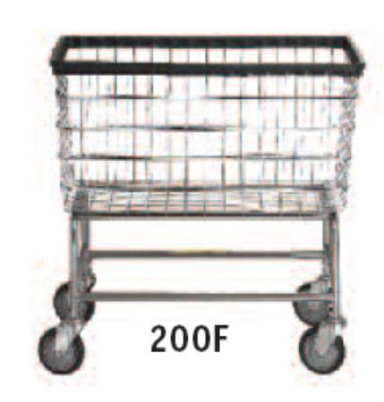 R & B Wire Products Laundry Cart 5 Inch Casters 34 lbs. Steel, Vinyl Basket - 200F