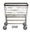R & B Wire Products Laundry Cart 5 Inch Casters 34 lbs. Steel, Vinyl Basket - 200F