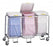 R & B Wire Products Deluxe Triple Hamper with Bags 4 Casters 30 - 35 gal. - 686