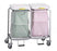 R & B Wire Products Deluxe Double Hamper with Bags 4 Casters 30 - 35 gal. - 684G