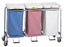 R & B Wire Products Deluxe Triple Hamper with Bags 4 Casters 30 - 35 gal. - 686