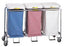 R & B Wire Products - Triple Hamper with Bags 4 Casters 30 to 35 gal. - 676WBM