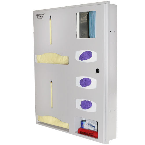 Bowman Dispensers Re201-0012 : Semi-Recessed Ppe Dispensing System - Double Gown
