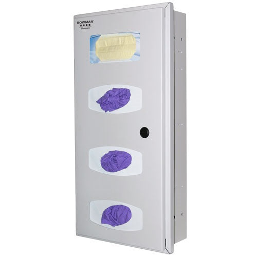 Bowman Dispensers Re401-0012 : Semi-Recessed Face Mask & Glove Box Dispenser