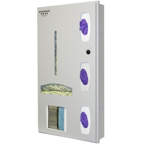 Bowman Dispensers Re501-0012 : Semi-Recessed Ppe Dispensing System - Space Saver