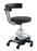500 Series - Exam Stool Backrest Hydraulic Height Adjustment 5 Casters Black - 055611