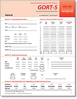 Gray Oral Reading Tests–Fifth Edition
