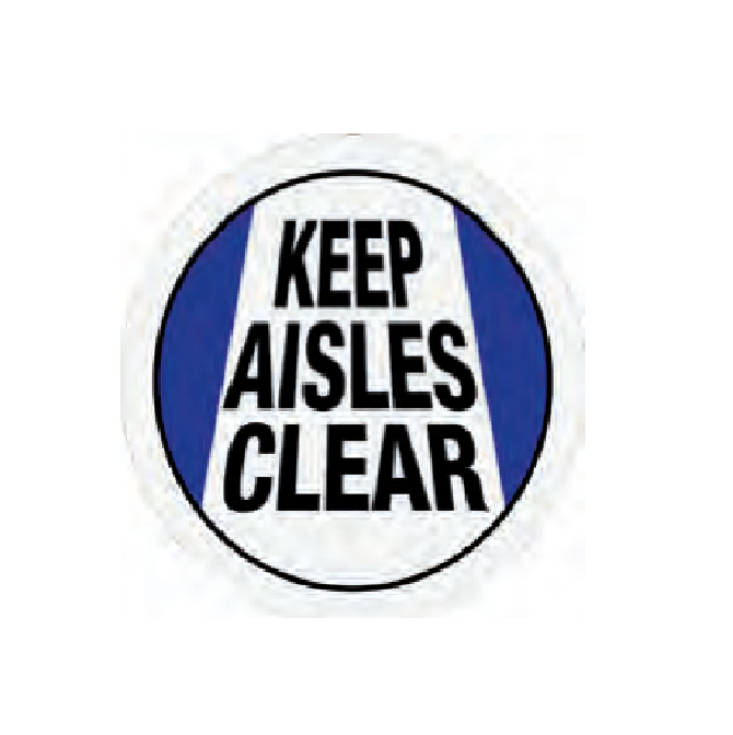 Healthmark Floor Signs "Keep Aisles Clear" - 24" x 24" in - HMK-FS-KAC