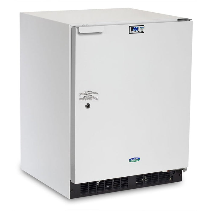 Marvel Scientific 24" All Refrigerator,  White Cabinet, White Door, Probe Port, Door Lock, Frost Free