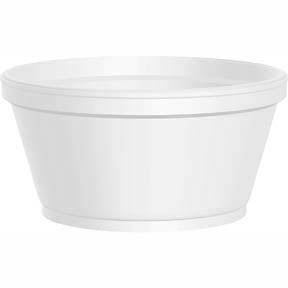Saalfeld Redistribution Food Container 3.0 X 4.2 Inch Diameter, 2.1 Inch Height Squat Foam White 8 oz - 8SJ20