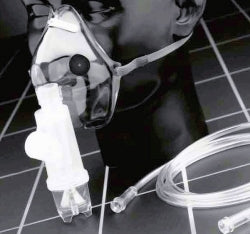 Salter Labs Salter Labs Aerosol Face Mask Elongated Style Adult User One Size Fits Most Adjustable Elastic Head Strap - 8100-0-50