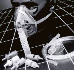 Accu-Flow - Air Entrainment Mask Elongated Style Adult One Size Fits Most Adjustable Head Strap / Nose Clip - 1050-7-50