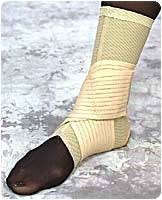 Scott Specialties Spandex Ankle Support Large Pull-On / Hook and Loop Closure Left or Right Foot - 0325 BEI LG