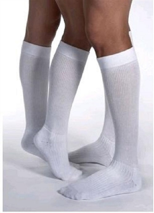 BSN Medical JOBST ActiveWear Compression Stockings Knee High Medium White Closed Toe - 110052