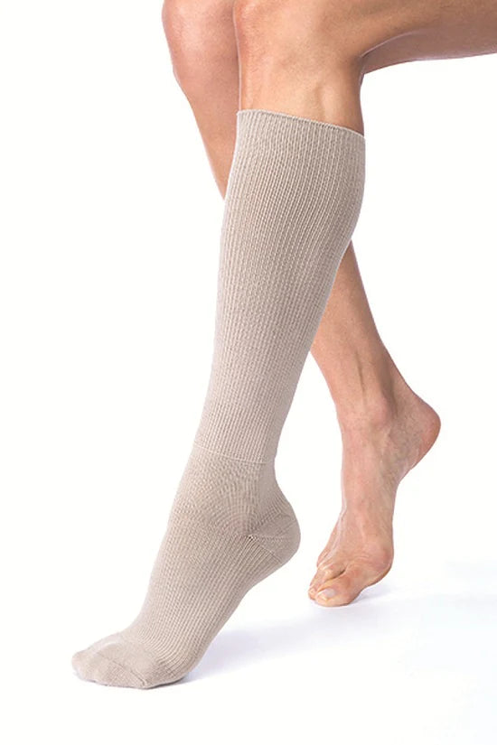 JOBST FarrowHybrid - Compression Socks Knee High Size 1 / X-Large Taupe Closed Toe - 7666403