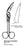KMedic - Bandage Scissors Hercules 7-1/2 Inch Length Finger Ring Handle Angled Sharp Tip / Blunt Tip - KM31834