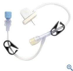 Smiths Medical Gripper Huber Infusion Set 22 Gauge 3/4 Inch 8 Inch Tubing Needless Y-site - 21-2939-24