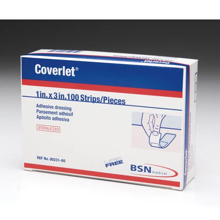 BSN Medical Coverlet Adhesive Strip 1 X 3 Inch Fabric Rectangle Tan Sterile - 231