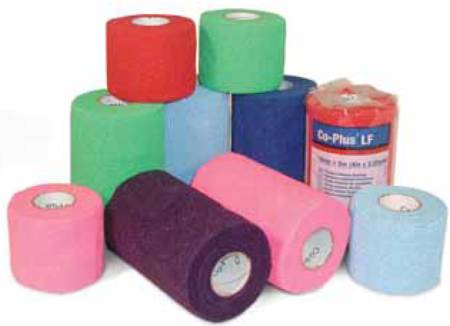 BSN Medical Co-Plus LF Cohesive Bandage 3 Inch X 5 Yard Standard Compression Self-adherent Closure Neon Pink / Light Purple / Neon Green / Red NonSterile - 7210020