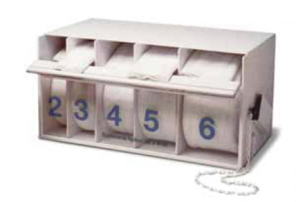 BSN Medical Gypsona Plaster Roll Immobilizer Dispenser 5 Station Dispenser, 2 / 3 / 4 / 5 / 6 Inch Slots, HInged Door, Cutting Guide - GPS-5CD
