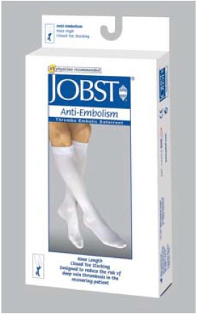 JOBST - Anti-embolism Stocking Thigh High X-Large / Long White Closed Toe - 111488