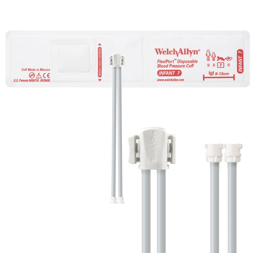 Welch Allyn Infant Cuff, 9-13CM, Double Tube with Twist-Lock Connector 20 per Case - SOFT-07-2MQ