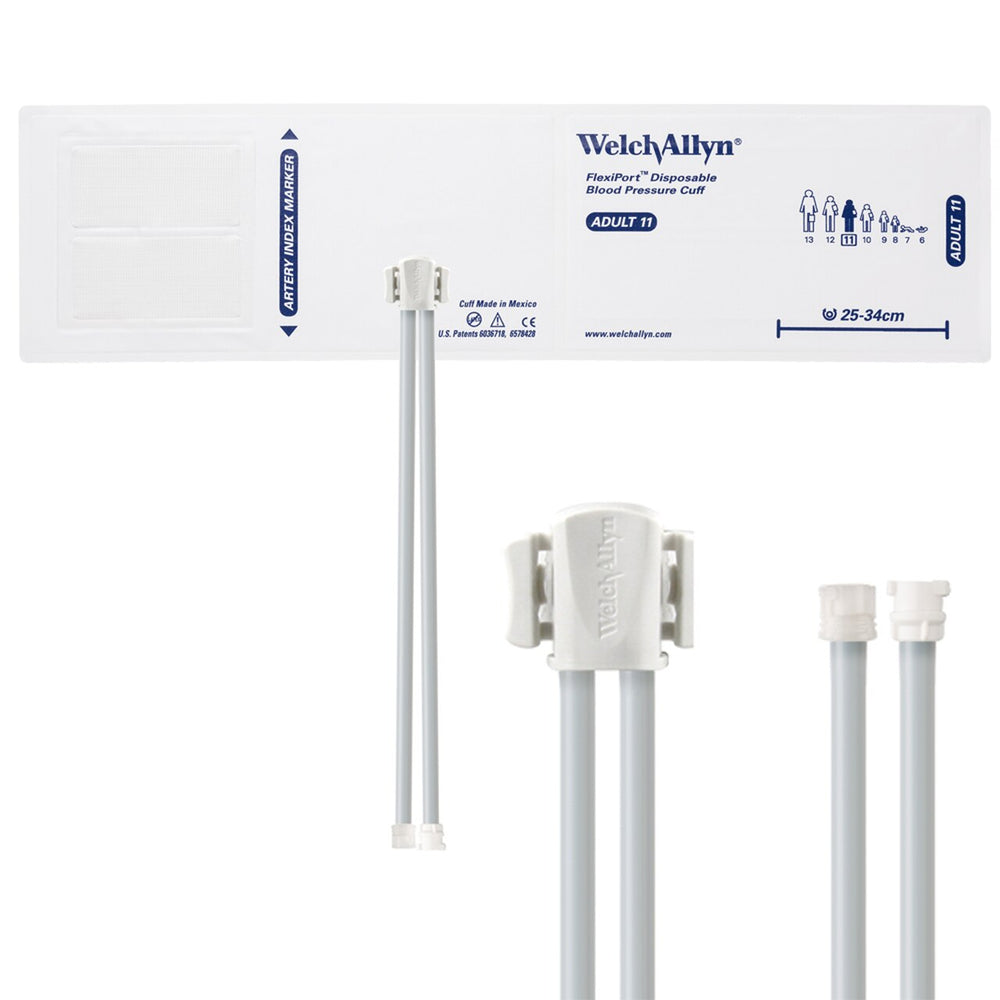 Welch Allyn Cuff, Soft, Adult, 2-Tube, MF - SOFT-11-2MF