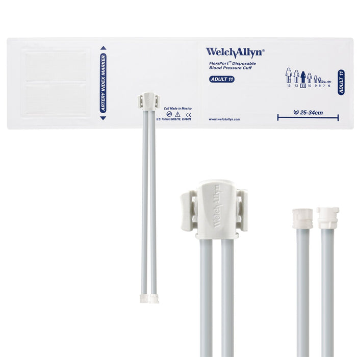 Welch Allyn Cuff, Soft, Adult, 2-Tube, MF - SOFT-11-2MF