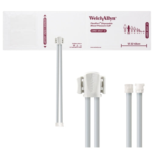 Welch Allyn Cuff, Soft ,LG AD , 2-Tube, MF - SOFT-12-2MF