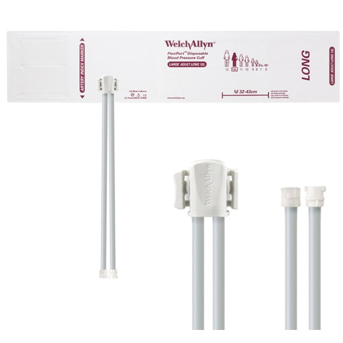 Welch Allyn Cuff, Soft, LG AD Long , 2-Tube, MF - SOFT-12L-2MF
