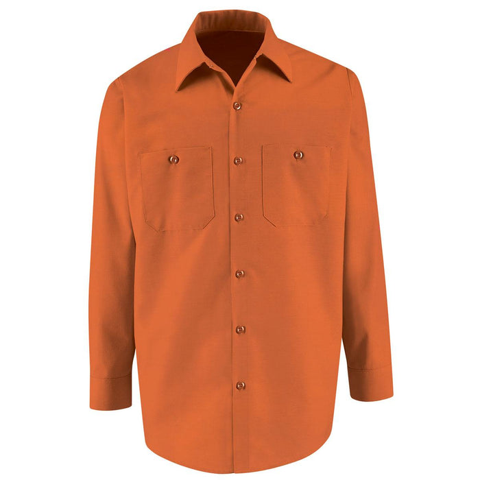 Vf Workwear Long Sleeve Industrial Solid Work Shirts - Orange
