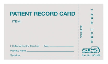 SPS Medical Supply Sterilization Record Card Steam / EO Gas / Gas Plasma - UPC-250