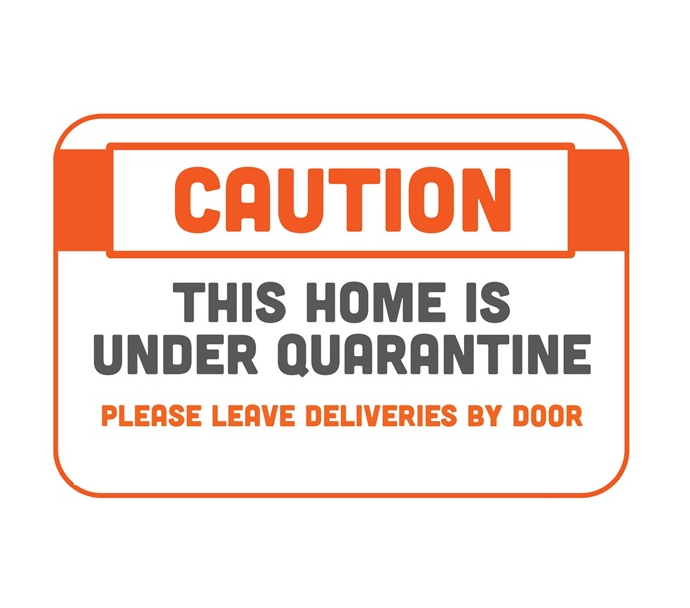 BeSafe Messaging Commercial Wall Decals - Orange & White, 6" x 9", Pack of 3