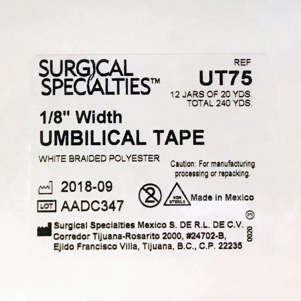 Look - Umbilical Tape Polyester 1/8 Inch X 20 Yard White NonSterile - UT75